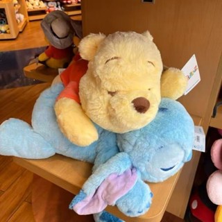 40 釐米縫線娃娃毛絨玩具困 Lilo&stitch 維尼熊毛絨軟填充娃娃枕頭俯臥姿勢枕頭兒童娃娃玩具