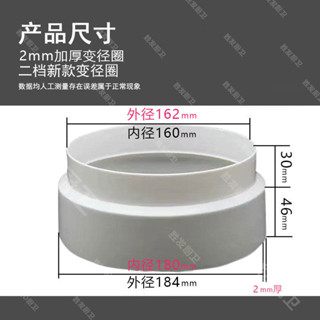 巨劃祘160轉180油煙機配件大全油煙機齣風口變徑塑膠排風管16轉18灬福豆