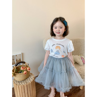 女童套裝夏季新款韓版休閒T恤上衣裙子2寶寶衣服