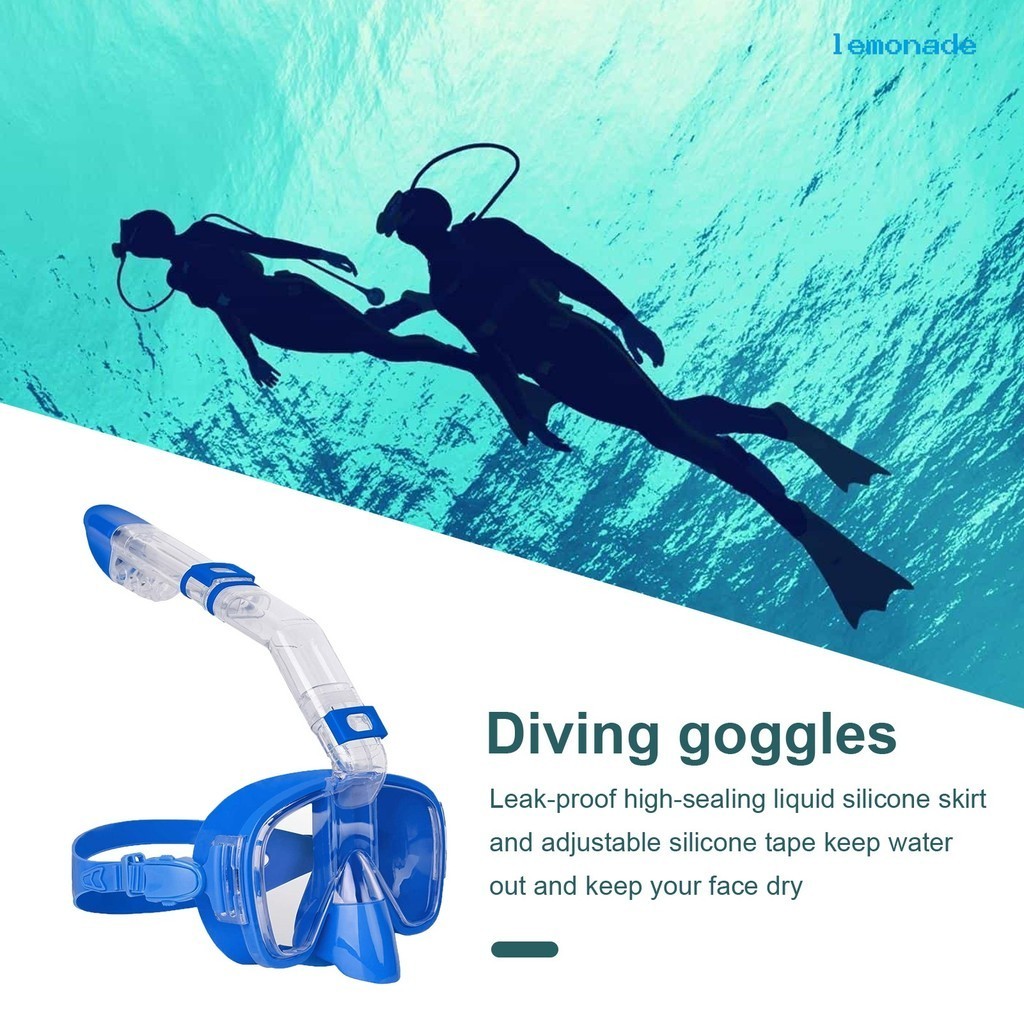 【戶外用品】潛水面罩全乾式浮潛面罩防水防霧液態矽膠潛水鏡
