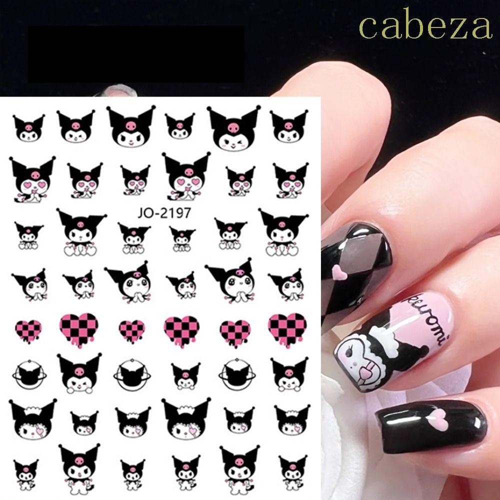 CABEZA卡哇伊卡通指甲貼紙可愛的設計自粘貼花我的旋律指甲裝飾