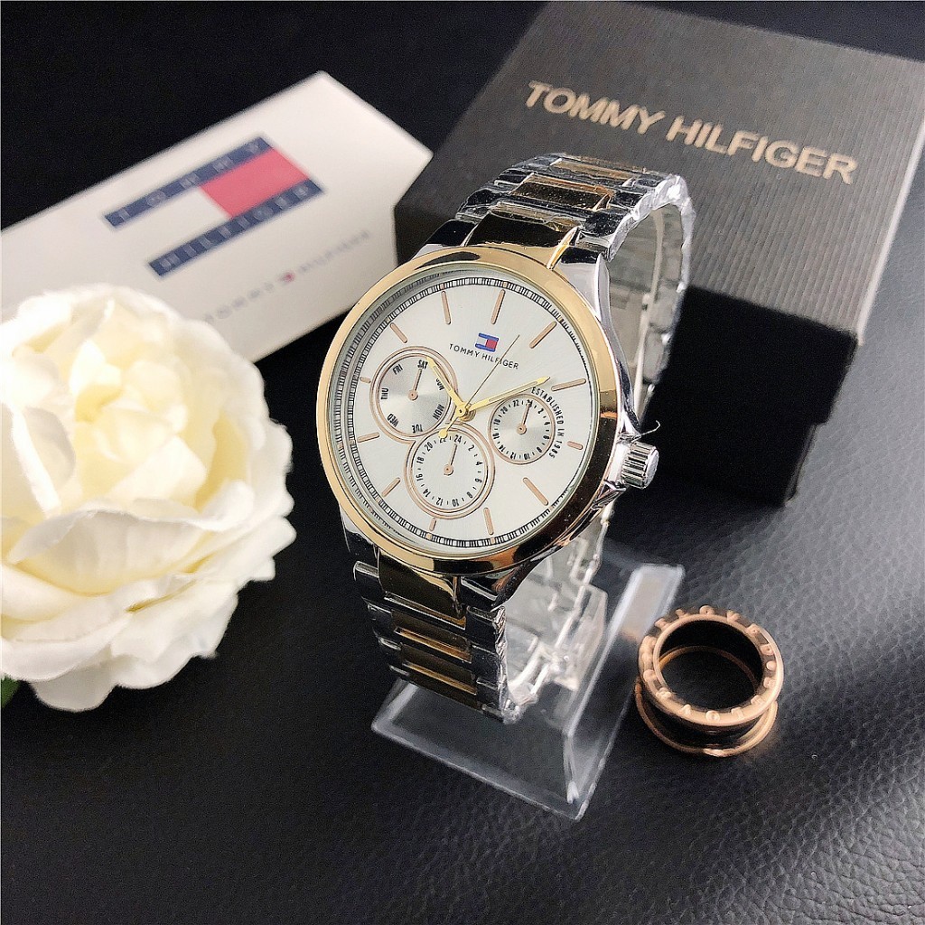 Tommy Hilfiger 時尚多功能石英機芯民族女士手錶不銹鋼錶盤
