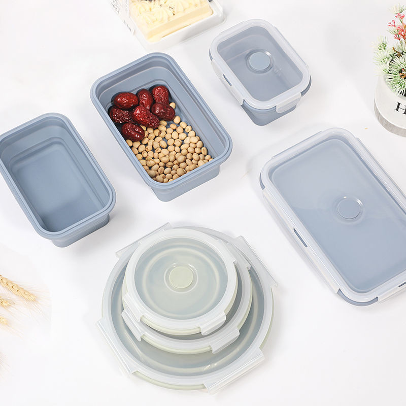 矽膠飯盒 摺疊碗 便當盒 保鮮盒 泡麵碗 微波爐 便攜餐盒 伸縮碗