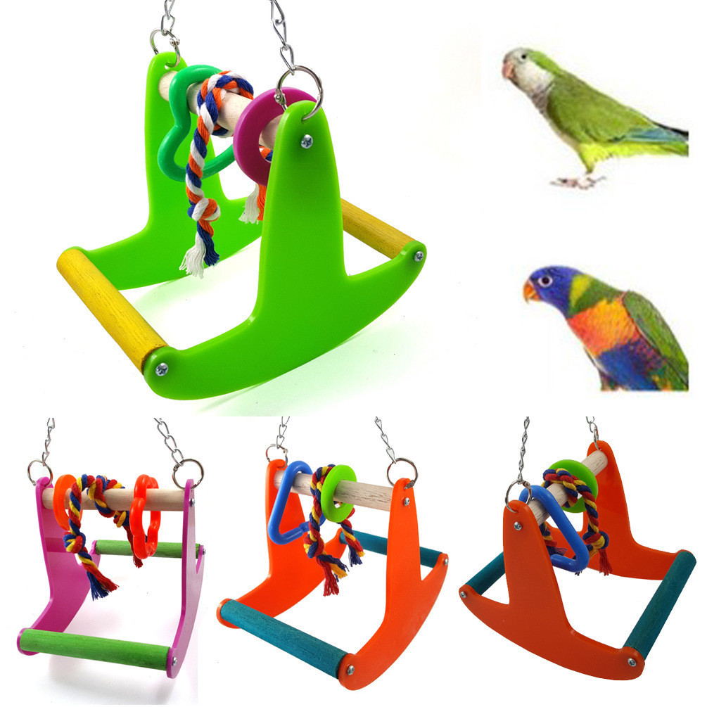 SK鸚鵡用品 鳥玩具 啃咬玩具鞦韆站架站槓 搖搖椅 蹺蹺板