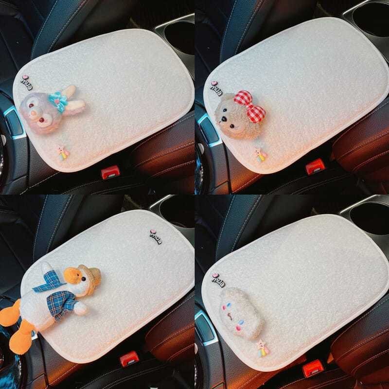 ‹車用扶手墊›現貨 創意可愛汽車  扶手箱墊  卡通冬季中央裝飾  扶手套  韓國通用車內用品女