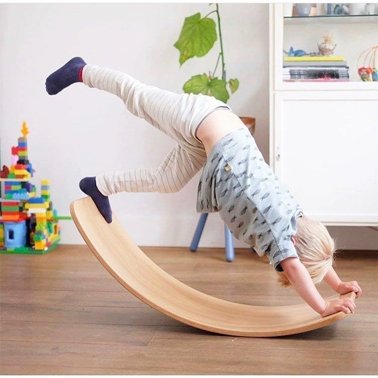 兒童感統訓練平衡板益智運動木質蹺蹺板瑜伽寶寶聰明板玩具批發