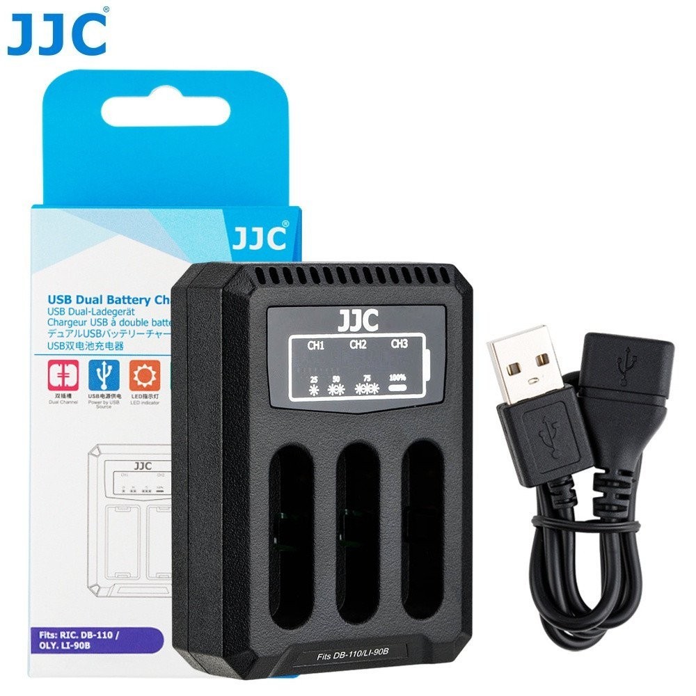 【In stock】JJC DB-110電池充電器 Ricoh GR III IIIx GR3 GR3x 理光相機 US