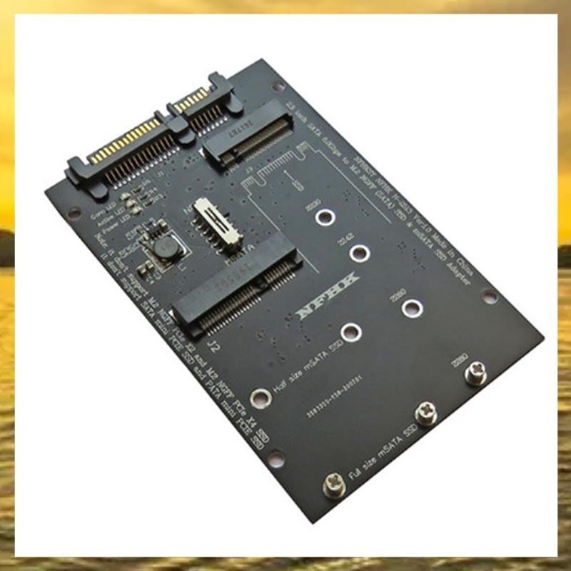 (Z H C T)M.2 NGFF MSATA SSD 轉 2.5 英寸 SATA 6.0Gbps 2 合 1 適配器轉