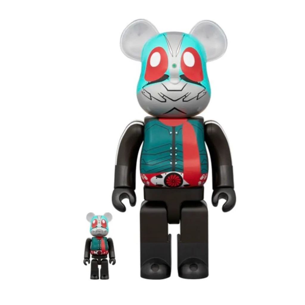 近全新 BE@RBRICK Bearbrick 庫柏力克熊 公仔 假面騎士 100% 400% 日本直送 二手