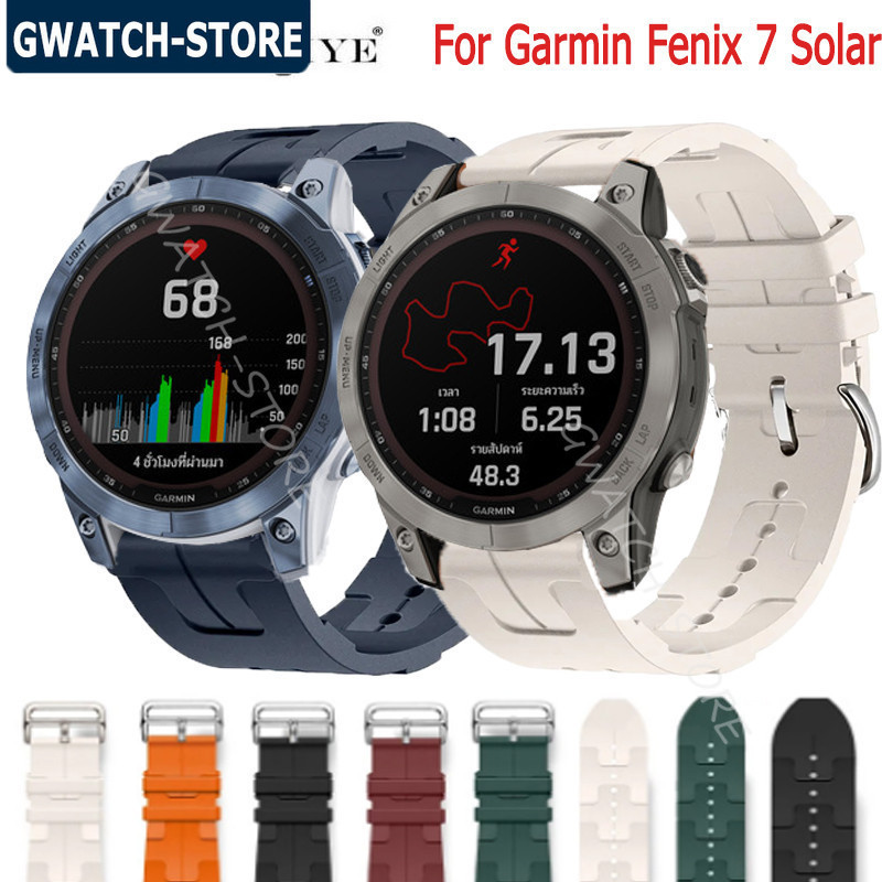 矽膠錶帶  運動防水手錶錶帶 佳明 Garmin Fenix 7 Solar 適用於 Fenix7 Solar