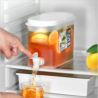 冰箱夏日冷水壺 家用冰水飲料水果茶壺 帶龍頭花茶桶 3.5L冷水壺