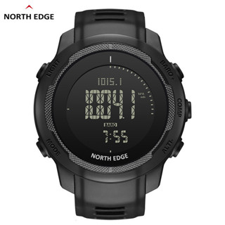 NORTH EDGE戶外運動防水男士手錶 高度氣壓指南針溫度計多功能碳釺維男士手錶