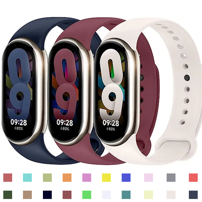 XIAOMI MI XIAOMI 矽膠錶帶兼容小米手環 8 小米 8 NFC 手鍊運動皮帶矽膠替換智能手錶手鍊錶帶小米手