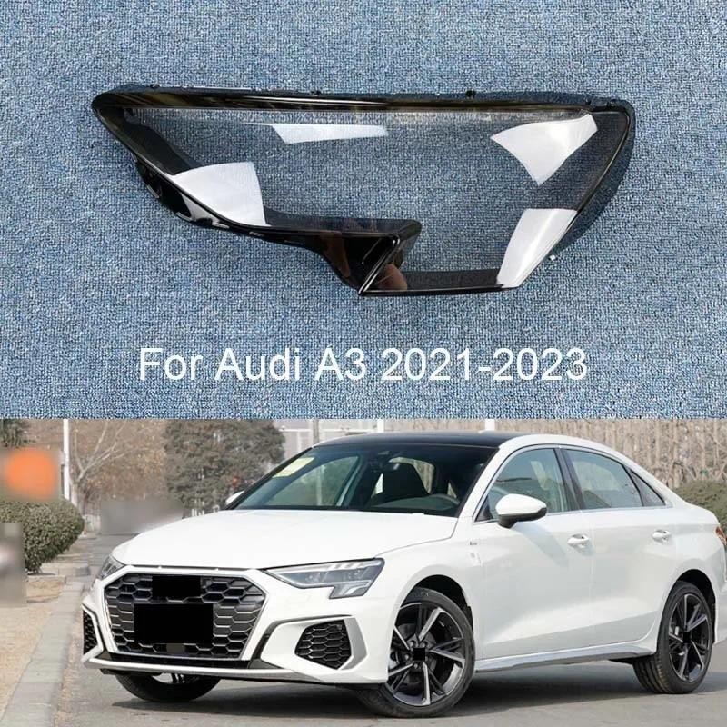 適用於奧迪 A3 S3 RS3 2021 2022 大燈鏡頭蓋大燈罩殼大燈 Glassauto 零件汽車裝飾汽車配件汽車