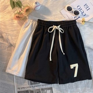 愛依依 大碼運動短褲 五分褲 闊腿中褲 L-6XL夏季百搭潮流港風簡約休閒褲子學生寬鬆直筒褲-2503.