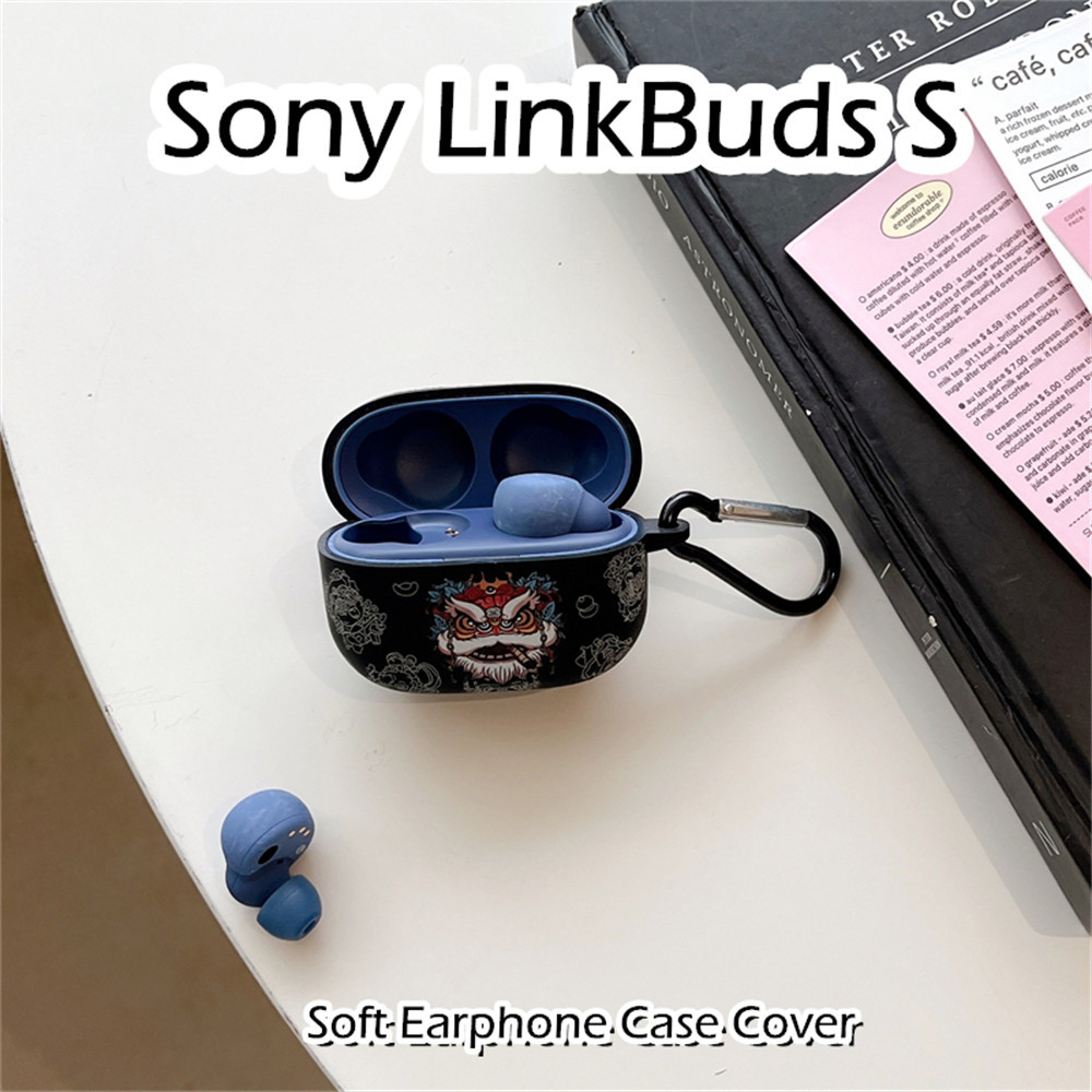 【保護套家居】適用於索尼 Linkbuds S 保護套夏季風格卡通圖案 TPU 軟矽膠耳機保護套保護套