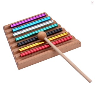 7 音桌面編鐘冥想編鐘彩色風鈴教育音樂打擊樂器帶木槌