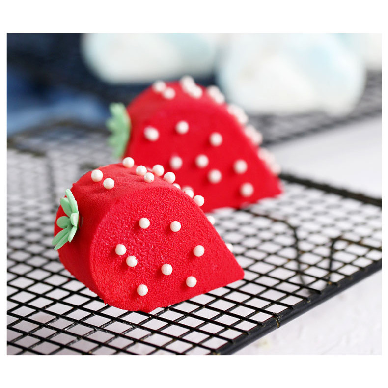 法式甜品8連矽膠模具 草莓水滴雲朵蛋糕模 西點甜品慕斯蛋糕烘焙