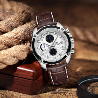 MEGIR 2015G 時尚潮流 商務休閒 多功能 運動 計時碼錶 日曆 男士手錶 新款