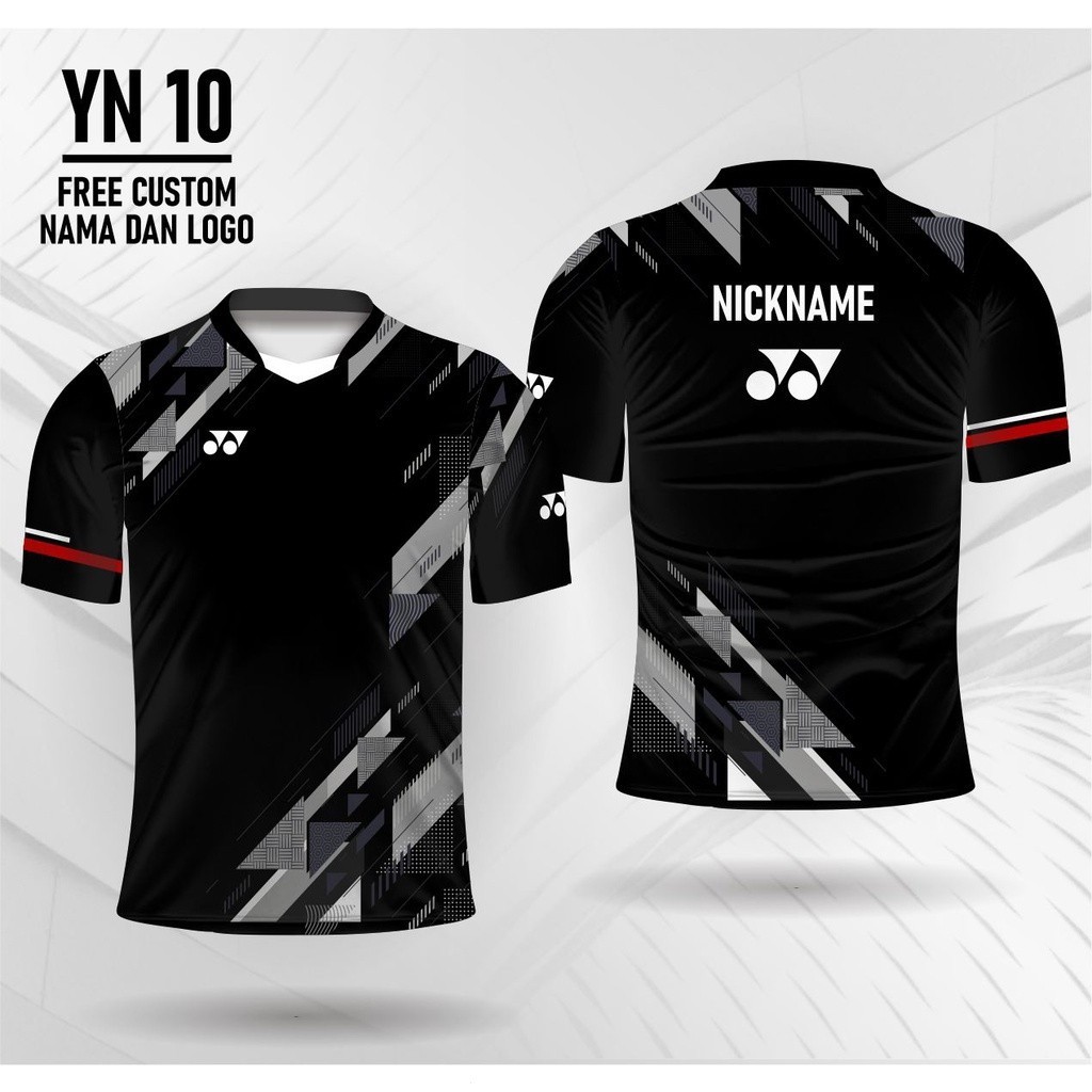 羽毛球球衣最新的 YONEX 羽毛球球衣免費定制名稱和徽標抗菌 T 恤