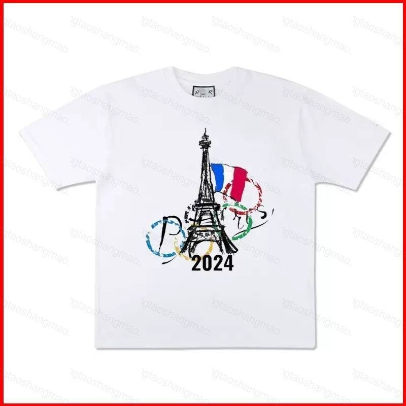 Yts Paris 2024 奧運會成人兒童 T 恤動漫短袖上衣套頭衫加大碼 5XL 6XL MY3