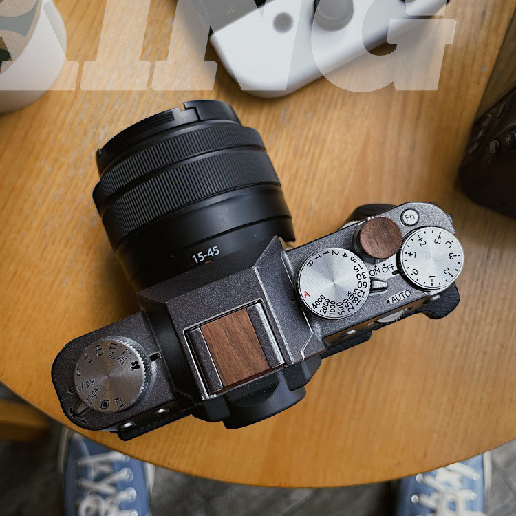 相機配件 原創富士X-T30二代專用木製快門按鈕熱靴蓋套裝X100v通用 相機配件手感絲滑