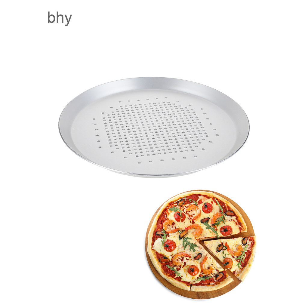 Bhy021 6.5/7.5寸鋁合金不粘烤披薩盤帶孔