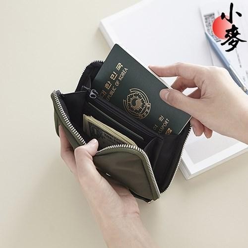 小麥-«護照包» 出國旅行便攜多功能 護照包 手機包錢包收納包韓國證件保護套