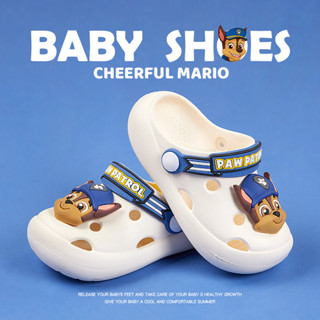 Cheerful Mario幸福瑪麗 汪汪隊涼鞋 洞洞鞋 布希鞋 寶寶拖鞋(13-19cm) 拖鞋居家防滑 嬰兒涼鞋