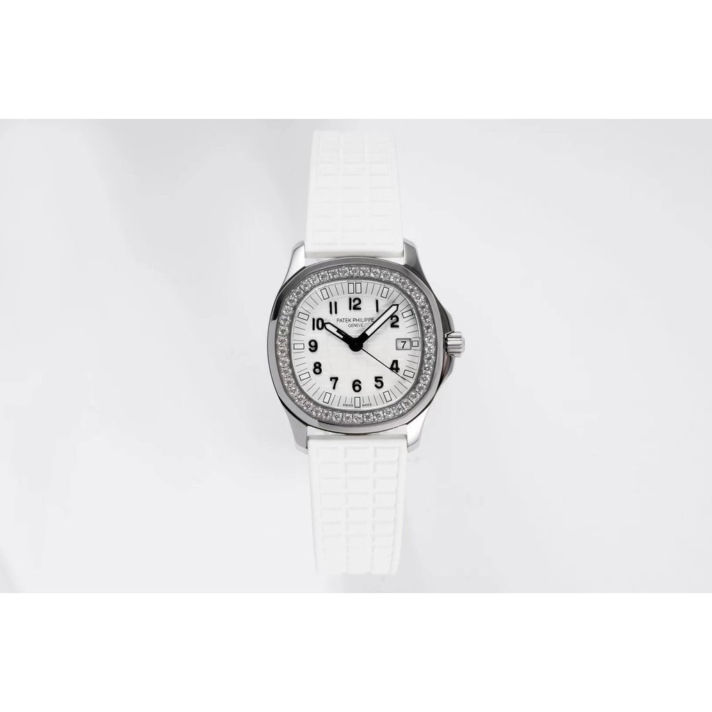 PPF手錶 AQUANAUT系列5067鑲鑽手雷女表瑞士石英機芯橡膠錶帶腕錶