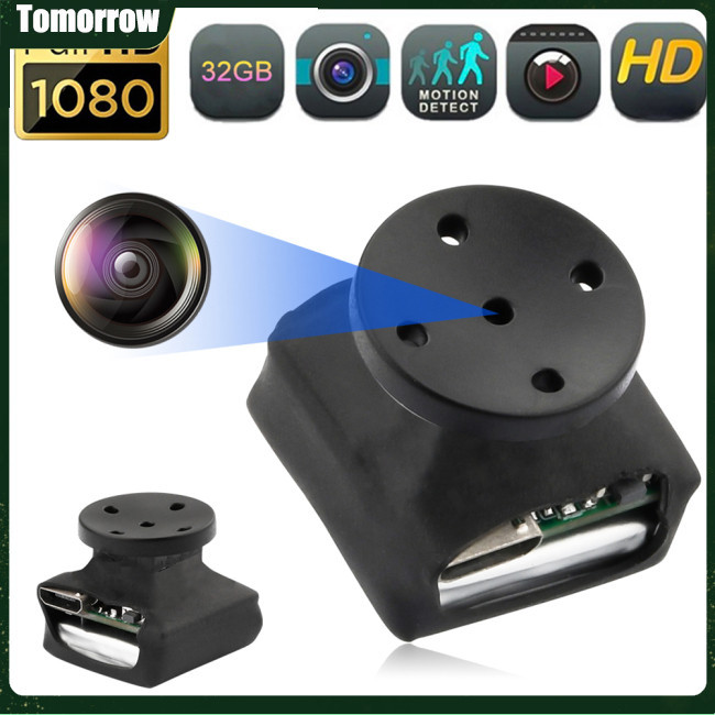 Tol D01 小攝像頭 1080P 隱藏式攝像頭間諜按鈕攝像頭可穿戴遠足攝像機,用於騎自行車家庭辦公室安全