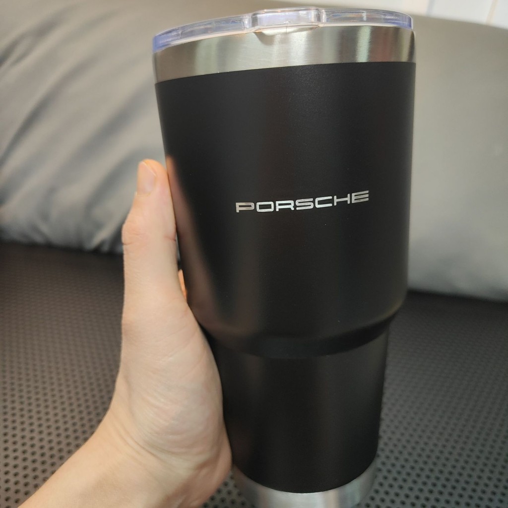 Porsche水杯 車用保溫杯 汽車水壺 不鏽鋼雙層保溫壺 4S店禮品