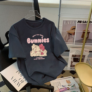 衣時尚 大碼上衣 印花T卹 S-3XL 字母上衣 學院風 新款寬鬆卡通可愛鹽系小眾別緻半袖體卹上衣-716.