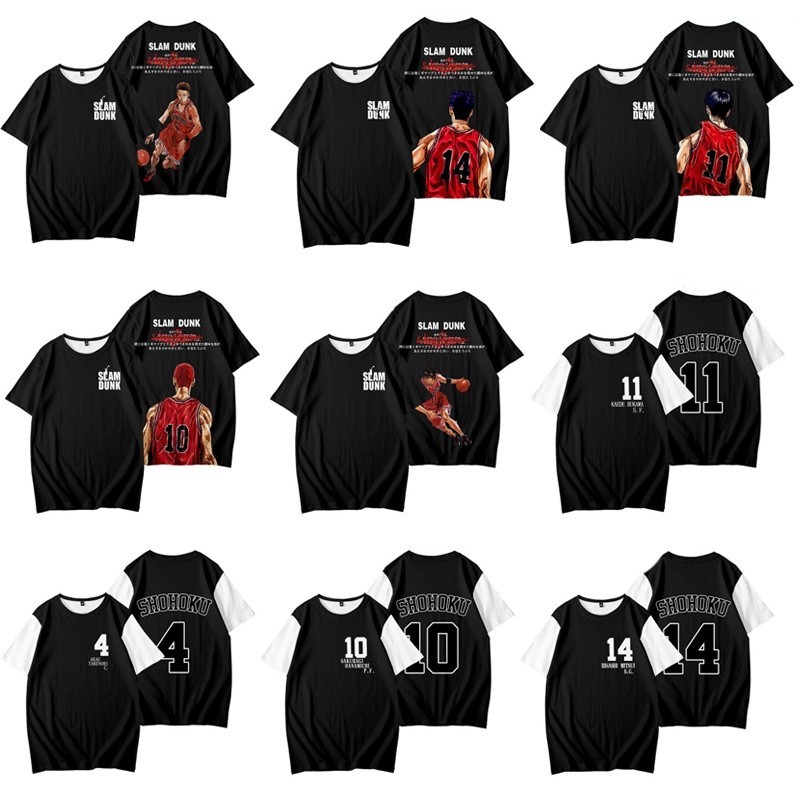 Slam Dunk Shohoku High School 三維 T 恤男士女士 Sakuragi Hanamichi