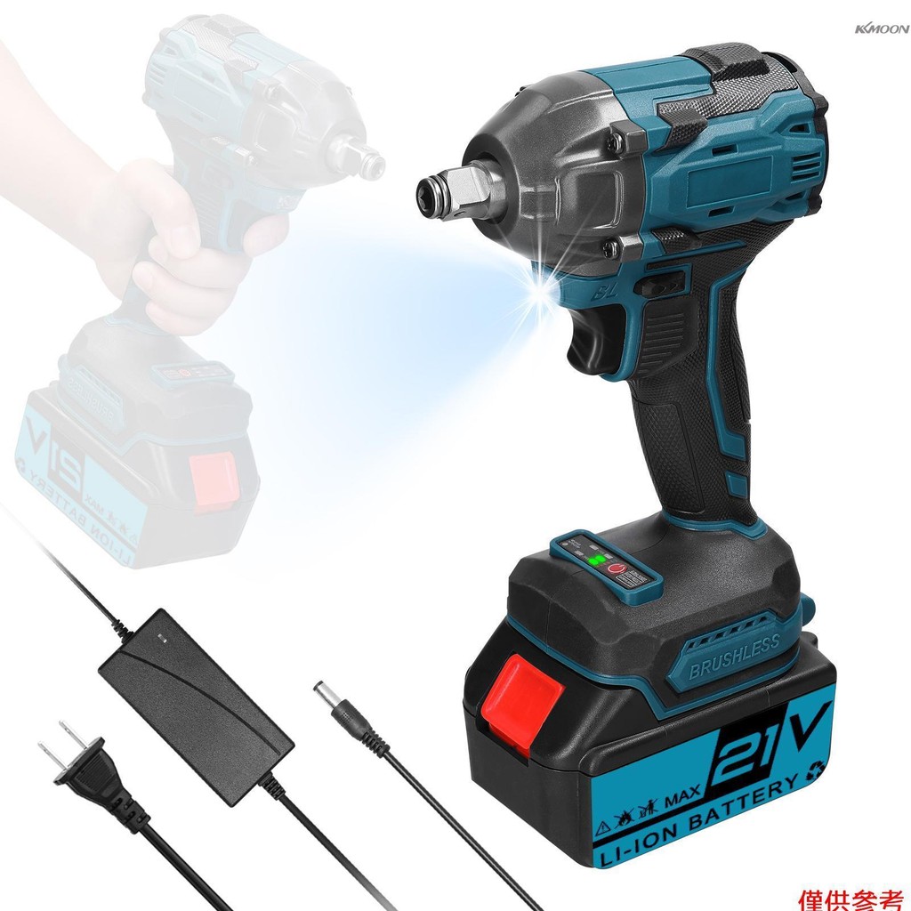 21V 大扭力電動扳手 多功能鋰電衝擊扳手 汽修安裝充電扳手 腳手架木工套筒風炮 無刷電機 無級變速 正反轉方向可調 扳