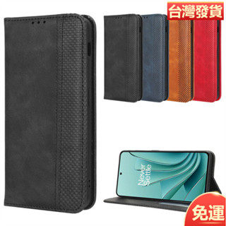 適用一加ACE 2V手機皮套OnePlus Nord 3手機殼磁吸翻蓋插卡復古紋