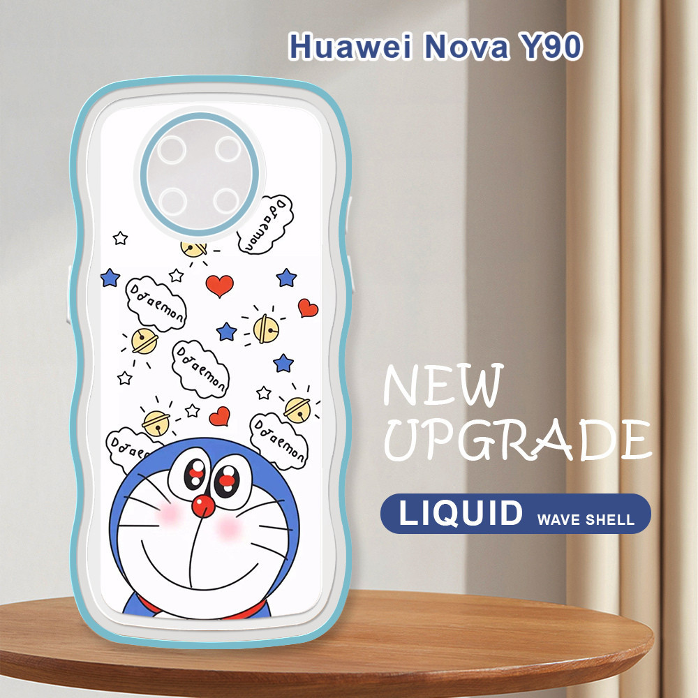 適用於華為 Nova Y90 Nova 5T Pro Nova4e Nova 3 Nova 3i 可愛卡通叮噹貓外殼時尚