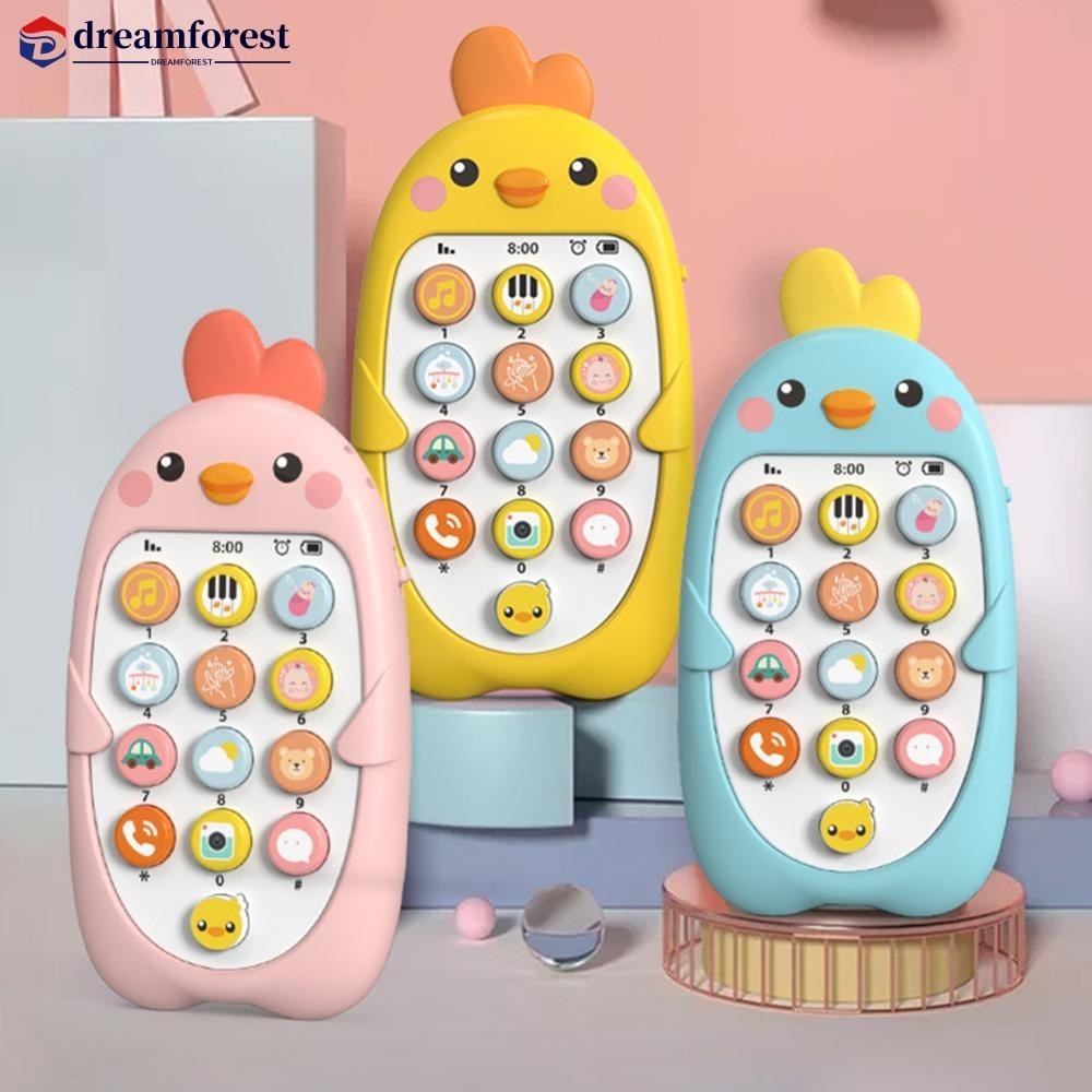 Dreamforest 嬰兒電話玩具音樂聲音電話睡覺玩具雞電話兒童嬰兒早教玩具 464531 J3z2