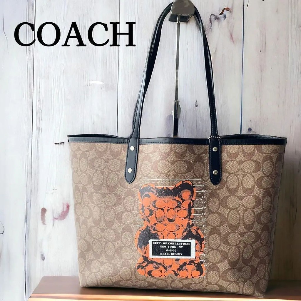 COACH 蔻馳 托特包 Signature 熊 日本直送 二手