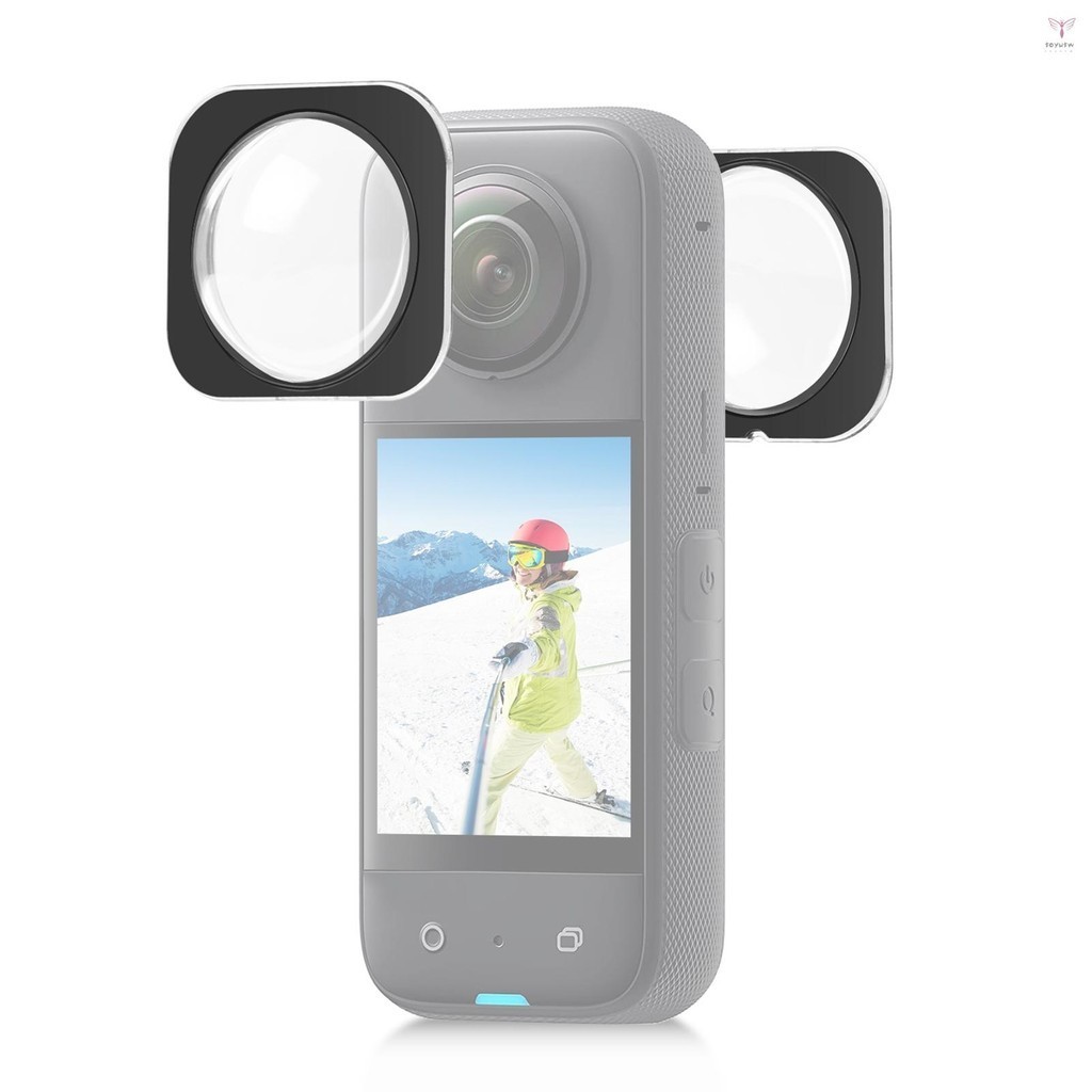 2 件裝全景相機鏡頭保護罩鏡頭保護罩兼容 Insta360 X3 相機