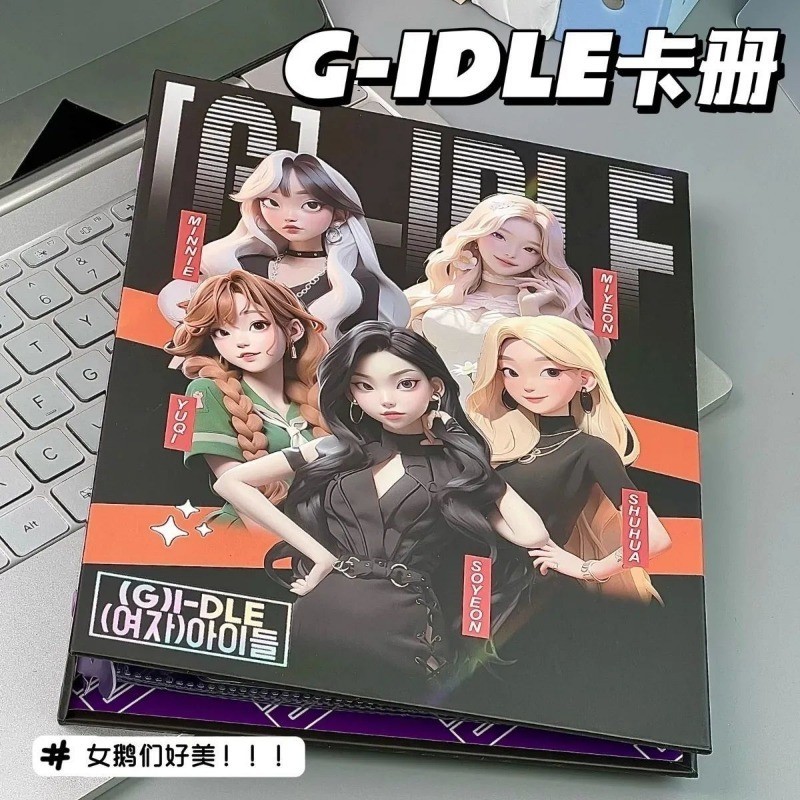 『日系二次元』GIDLE女團明星收納A5宮格卡冊小卡3寸明星收集收納冊拍立得相冊 生日禮物 交換禮物 動漫周邊