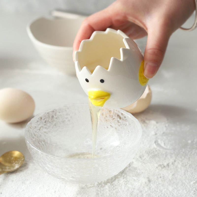 （現貨）可愛的陶瓷小雞分蛋器,蛋清蛋液分離器24.4.28