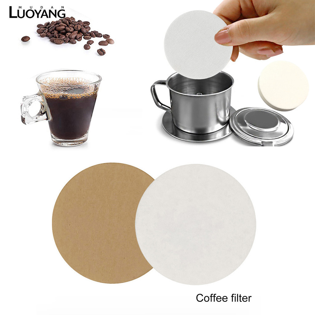 洛陽牡丹 越南壺手衝咖啡濾紙滴漏式圓形摩卡壺咖啡過濾紙100片/包