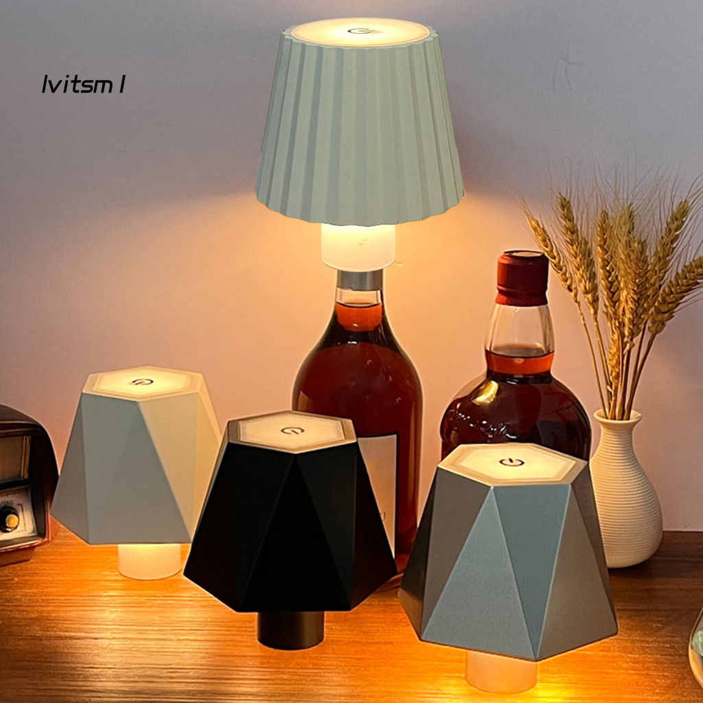 【LV】鋁合金瓶燈 Led 瓶燈防水 Led 酒瓶燈適用於家庭辦公室酒吧咖啡廳裝飾可充電無繩小夜燈