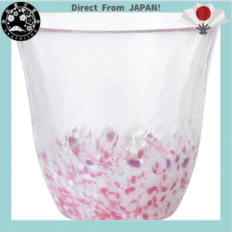 艾德莉雅 晶彩 鐵壺 北海道玻璃杯 260毫升 櫻花sakura自由杯 1個盒裝 日本製 F-79768