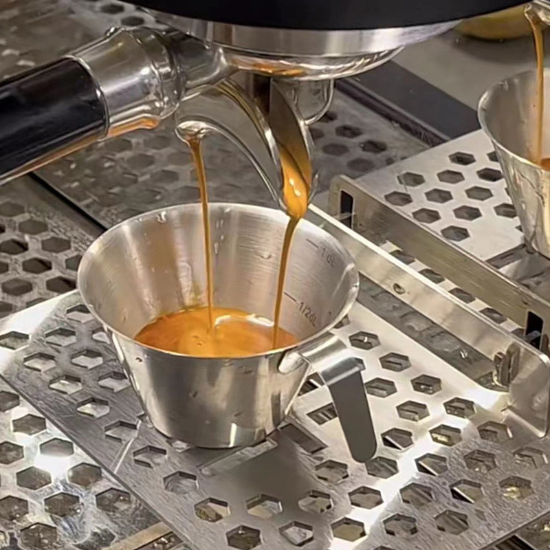 Morning-Star金屬量杯espresso意式濃縮咖啡盎司杯不鏽鋼萃取杯帶刻度杯100ml