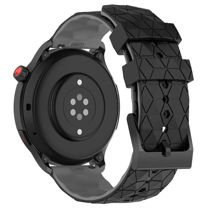 AUSON適用OPPO Watch X 智能手錶 錶帶 硅膠 雙色 拼色 錶鏈 OPPO手錶X 硅膠錶帶 腕帶 運動手環