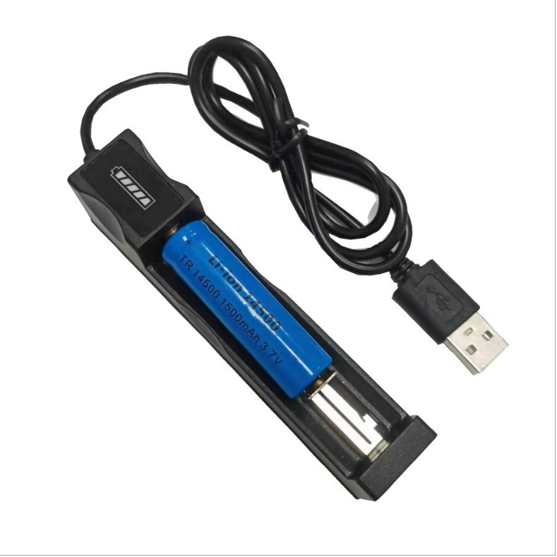 鋰電池USB充電器1865 0強光手電筒充電器26650 14500單充充滿自停
