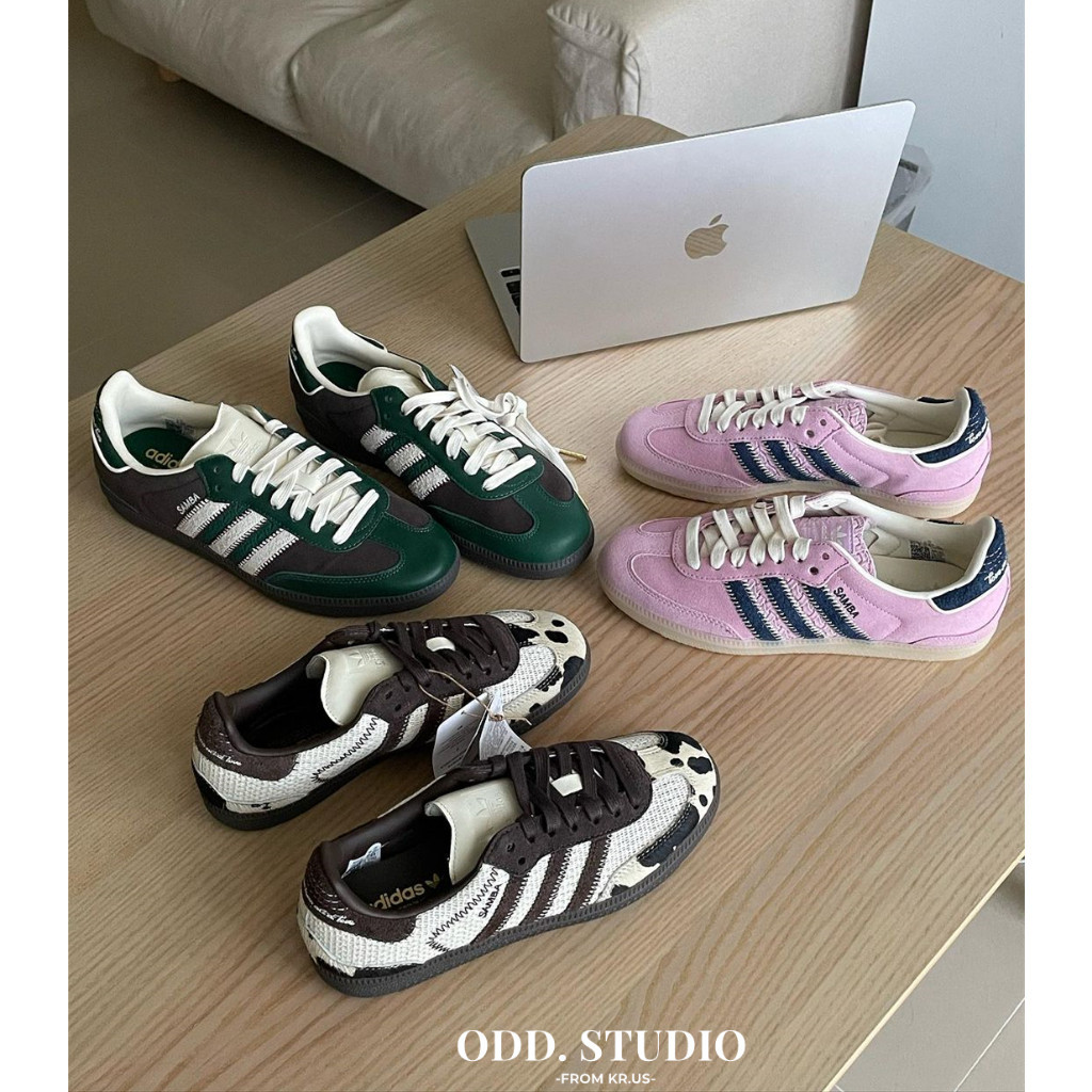 【Nan yi】 Adidas Originals Samba 粉藍 奶牛米粽黑 ID6024 IG4198