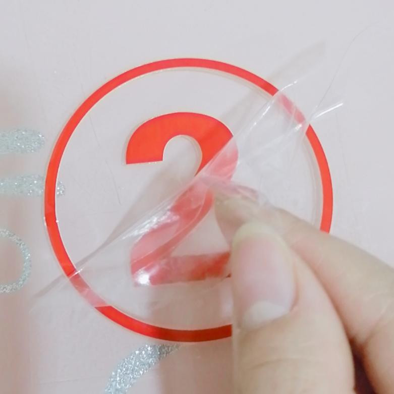 客製化【轉印貼紙】UV自帶膠 水晶標籤 轉印貼紙 防水不乾膠 數字貼 訂製 圓形標籤 號碼牌